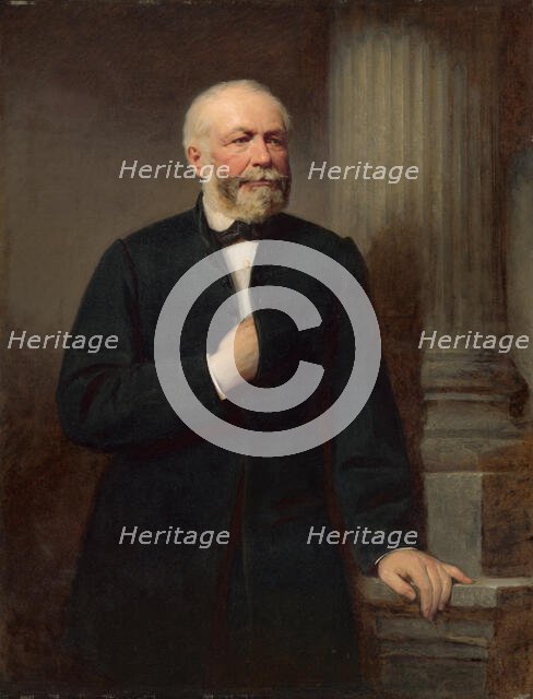 Portrait of Fiedler, a banker from Kosice, 1864. Creator: Gyula Benczúr.