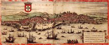 View of Lisbon and Tagus River (From: Civitates Orbis Terrarum), 1572. Artist: Hogenberg, Frans (1535-1590)