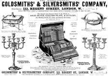 Advertisement for the Goldsmiths' & Silversmiths' Company, 1898. Creator: Unknown.