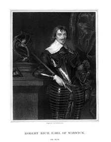 Robert Rich, 2nd Earl of Warwick, English colonial administrator, (1827). Artist: H Robinson