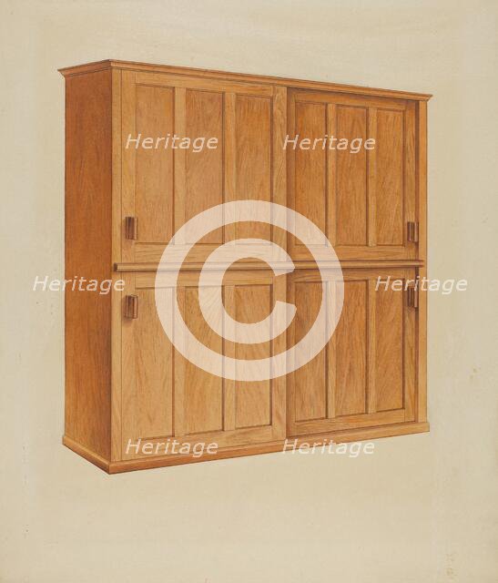 Shaker Bookcase, c. 1937. Creator: John W Kelleher.