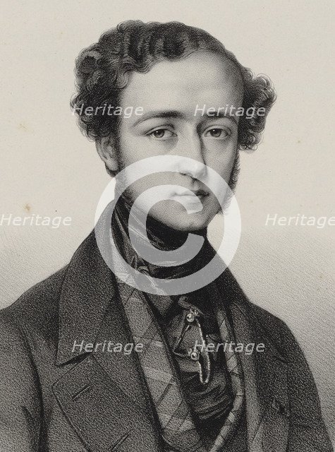 Portrait of the composer Theodor Döhler (1814-1856), First half of the 19th cent..