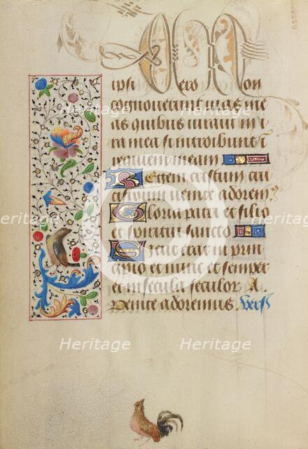 Decorated Text Page; Prayer Book of Charles the Bold, about 1471. Creator: Nicolas Spierinc.