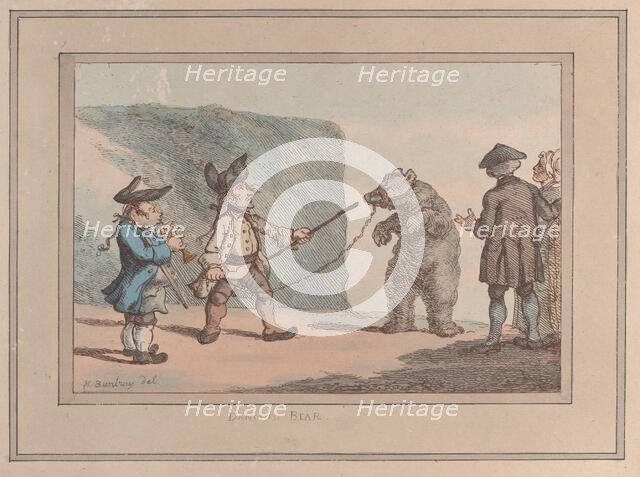 A Dancing Bear, 1800-1827., 1800-1827. Creator: Thomas Rowlandson.