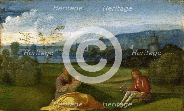 Idyllic pastoral landscape, Late 15th cen. Artist: Giorgione (1476-1510)