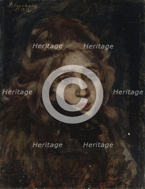 Princess Maria Alexandrovna Menshikova. Study for Menshikov in Berezov, 1882. Artist: Surikov, Vasili Ivanovich (1848-1916)