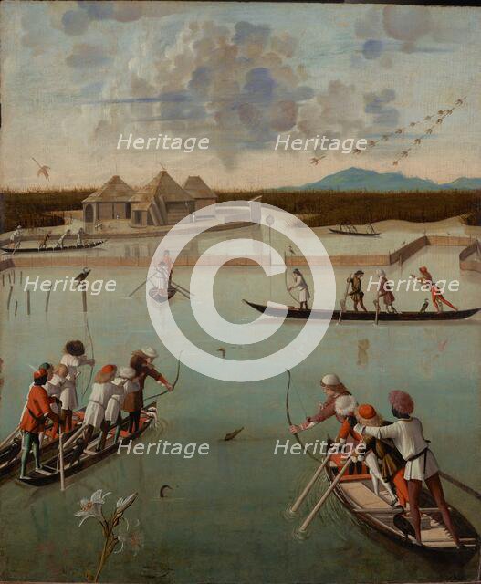 Caccia in laguna (Hunting on the Lagoon), c1490-1495. Creator: Carpaccio; Vittore (1460-1526).