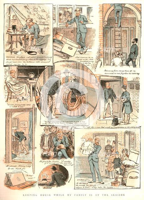 'Keeping House while my family is at the Seaside', 1886. Creator: Unknown.