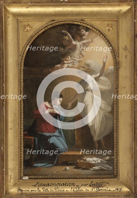 Esquisse pour l'église Saint-Gervais : L'Annonciation, c.1817. Creator: Pierre-Jérôme Lordon.