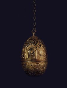 Clock shaped as Easter egg, 1764-1767. Artist: Kulibin, Ivan Petrovich (1735-1818)