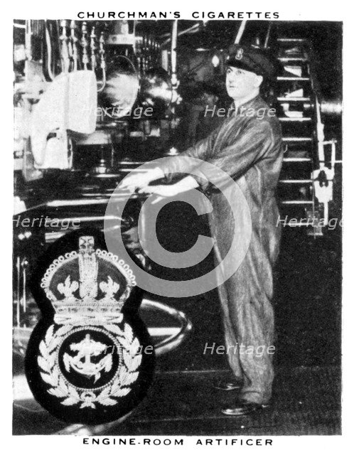 Engine-Room Artificer, 1937.Artist: WA & AC Churchman