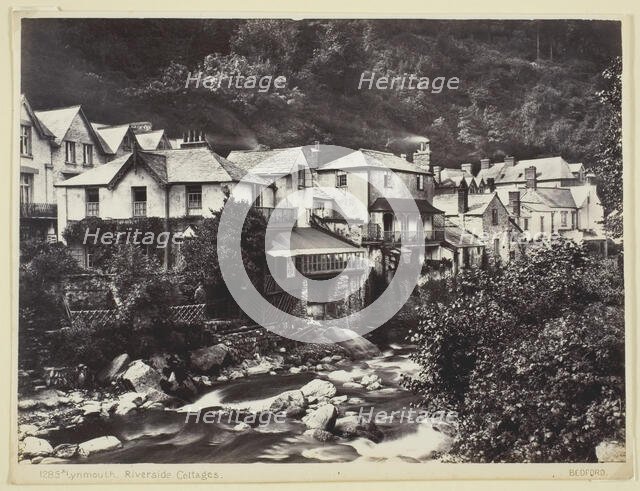 Lynmouth, Riverside Cottages, 1860/94. Creator: Francis Bedford.