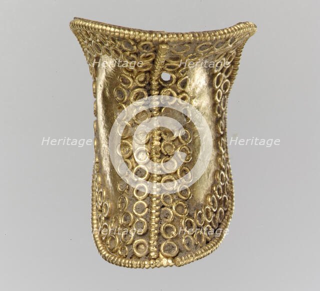 Gold Ornament from a Sword Grip, Langobardic, ca. 600. Creator: Unknown.