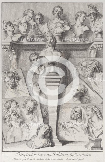 Heads after the Ecce Homo, 1720-78. Creator: Francois Joullain.