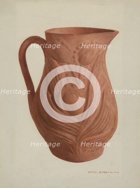 Pa. German Pitcher, c. 1939. Creator: Carl Strehlau.