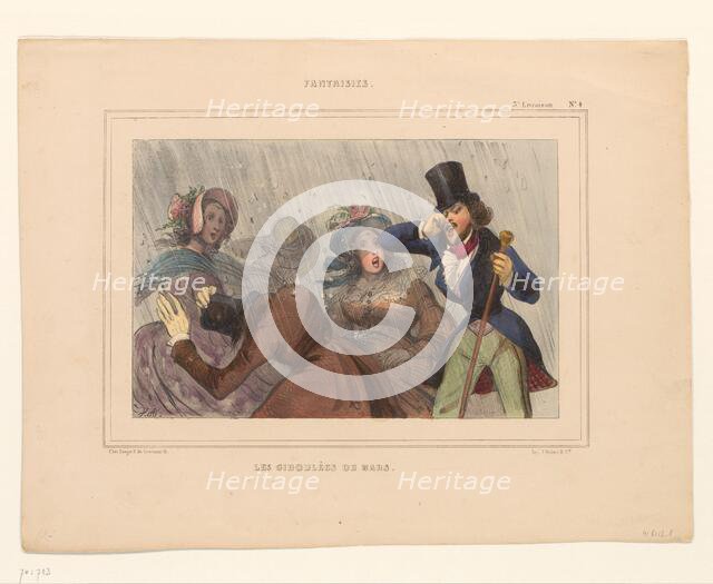 March showers, 1839. Creator: Victor Adam.