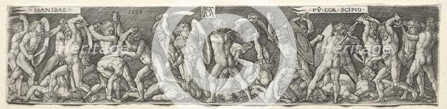 Hannibal Fighting Scipio, 1538. Creator: Heinrich Aldegrever (German, 1502-1555/61).