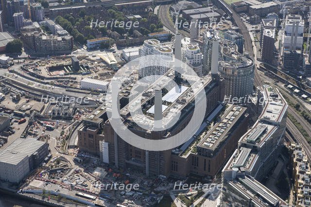 The former Battersea Power Station undergoing renovations, Nine Elms, London, 2021 Creator: Damian Grady.