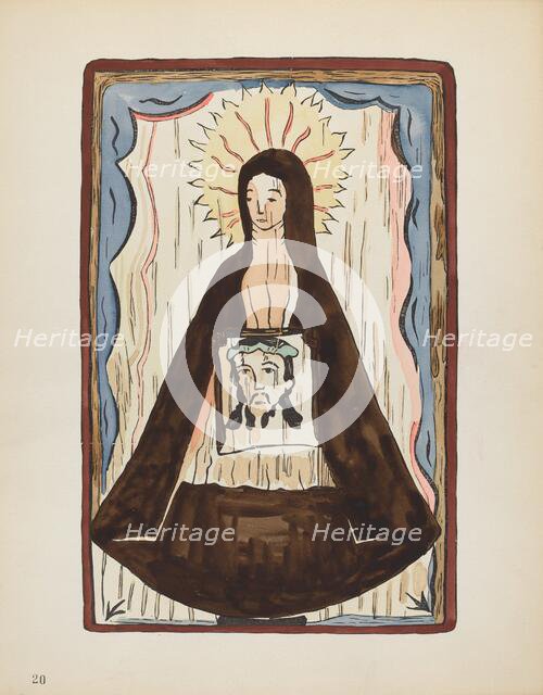 Plate 20: Saint Veronica: From Portfolio "Spanish Colonial Designs of New Mexico", 1935/1942. Creator: Unknown.