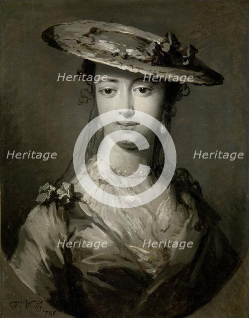 Head of a Young Woman, 1756. Creator: Frans van der Mijn.