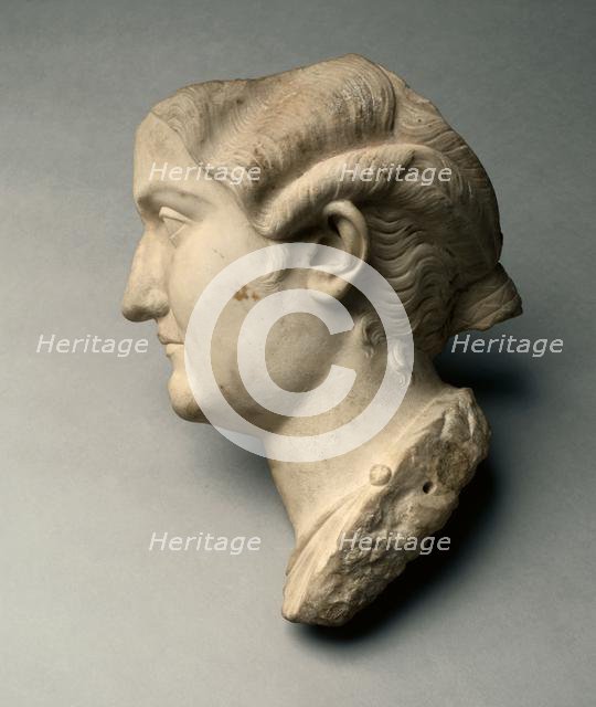 Head of a Woman (fragmentary), 100s. Creator: Unknown.