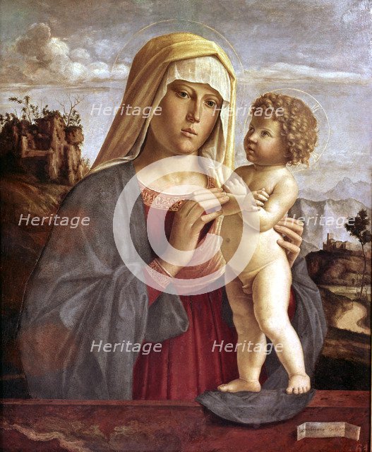  'Madonna', Virgin and Child, painting by Andrea Mantegna.