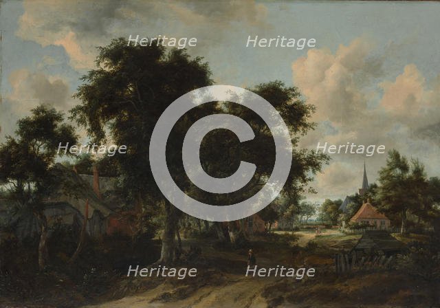 Entrance to a Village, ca. 1665. Creator: Meindert Hobbema.
