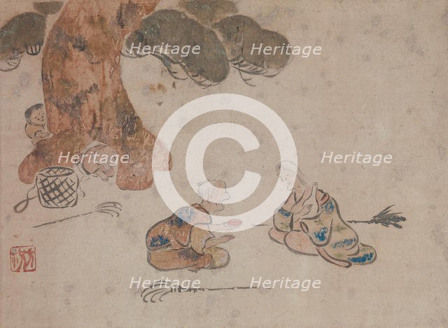 Old Man and Woman. Creators: Unknown, Ogata Korin.