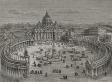Vatican City, St Peter's Square, 1879. Creators: Jean Gauchard, Hercule Louis Catenacci.