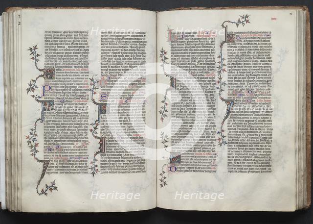 The Gotha Missal: Fol. 85v, Text, c. 1375. Creator: Master of the Boqueteaux (French); Workshop, and.