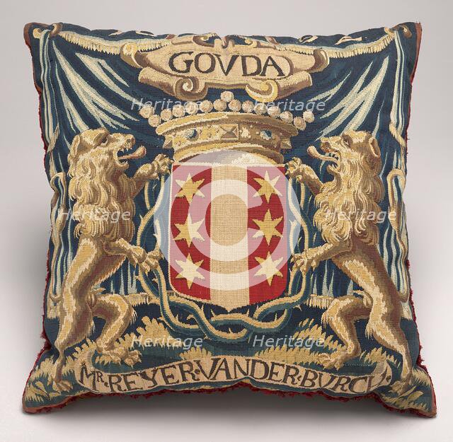 Tapestry-covered Cushion, c. 1675/1725. Creator: Unknown.