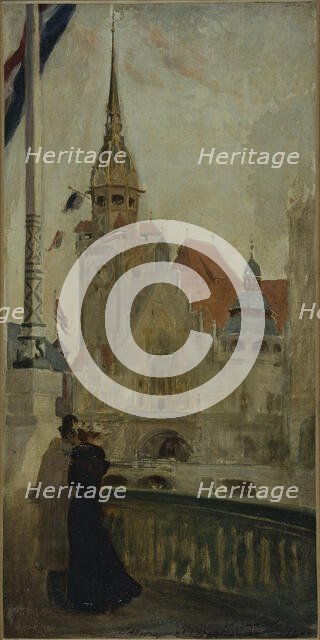 German pavilion at 1900 Universal Exhibition, 1900. Creator: Edouard Zawiski.