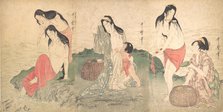 The Awabi Fishers, late 18th-early 19th century. Creator: Kitagawa Utamaro.