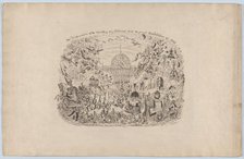 The Dispersion of the Works of all Nations from the Great Exhibition of 1851, 1851., 1851. Creator: George Cruikshank.