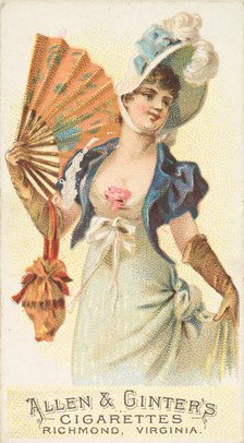 Plate 7, from the Fans of the Period series (N7) for Allen & Ginter Cigarettes Brands, 1889. Creator: Allen & Ginter.