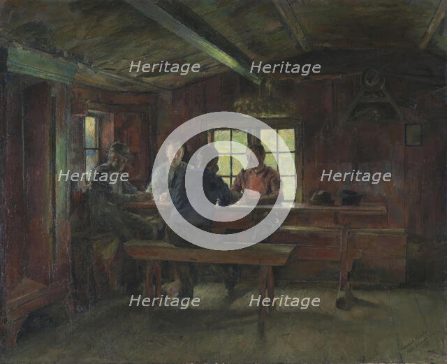 Card Players, 1897. Creator: Harriet Backer.