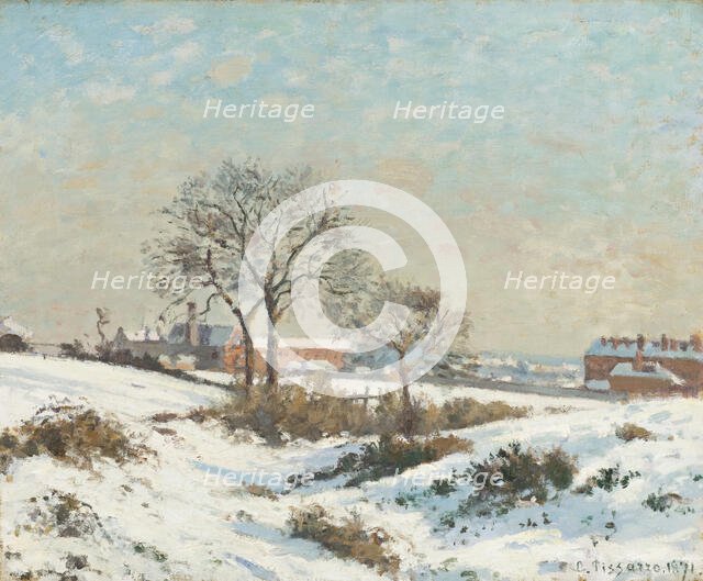 Snowy Landscape at South Norwood, 1871. Creator: Camille Pissarro.