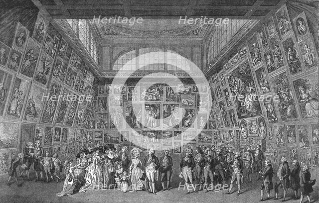 'George III. and the Royal Family at the private view of the Royal Academy Exhibition, 1788', 1886.  Creator: Unknown.