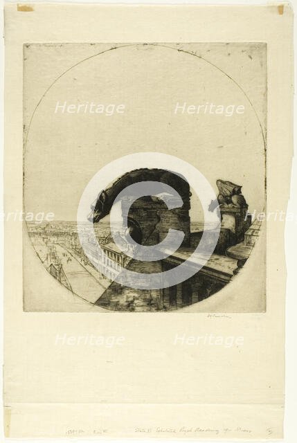 The Wingless Chimera, 1911. Creator: David Young Cameron.