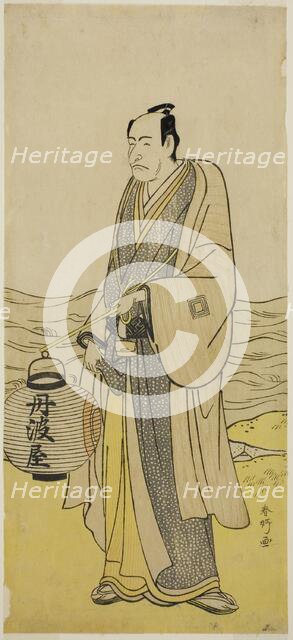 The Actor Ichikawa Danjuro V as Tambaya Suketaro in the Play On'ureshiku Zonji Soga..., c. 1790. Creator: Katsukawa Shunko.