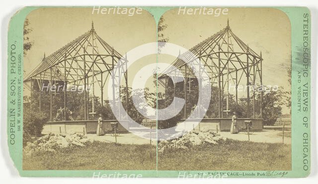Eagle's Cage, Lincoln Park, Chicago, c. 1873.  Creator: Copelin & Son.