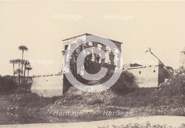 Ile de Fileh (Philæ), édifice de l'Est - Vue Générale Prise du Point C, 1851-52, printed 1853-54. Creator: Félix Teynard.