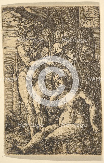 Orpheus and Eurydice, 1528. Creator: Heinrich Aldegrever.