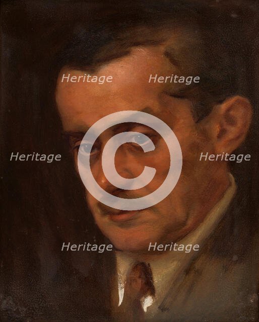 Portrait of a Man, around 1925. Creator: Milan Thomka Mitrovsky.