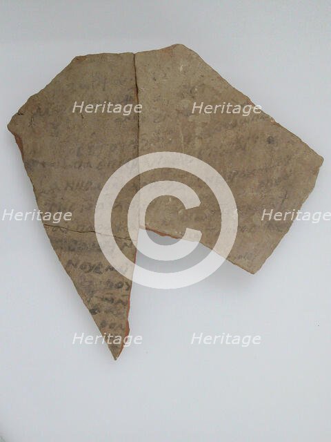 Ostrakon, Coptic, 7th century. Creator: Unknown.