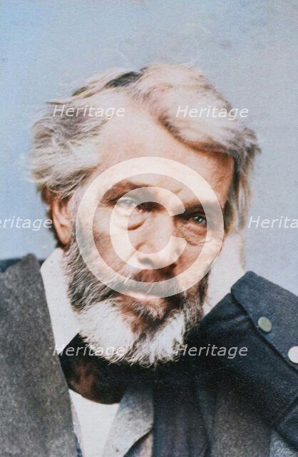 Portrait of Thomas Carlyle, about 1860-1881. Creator: Unknown.