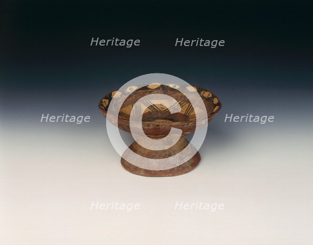 Painted pottery dish, Neolithic, Ma Chang phase, North West China, c2000 BC. Artist: Unknown