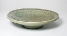 Ribbed Dish with Floral Scrolls, Ming dynasty (1368-1644), 14th/15th century. Creator: Unknown.