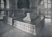 'Agra, Tombs of Mumtaz-I-Mahal & Shahjehan in the Taj', c1920. Creator: Unknown.