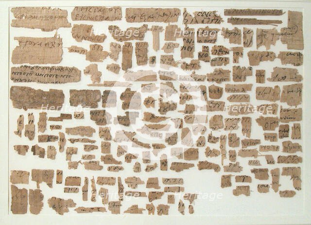 Papyri Fragments, Coptic, 7th century. Creator: Unknown.